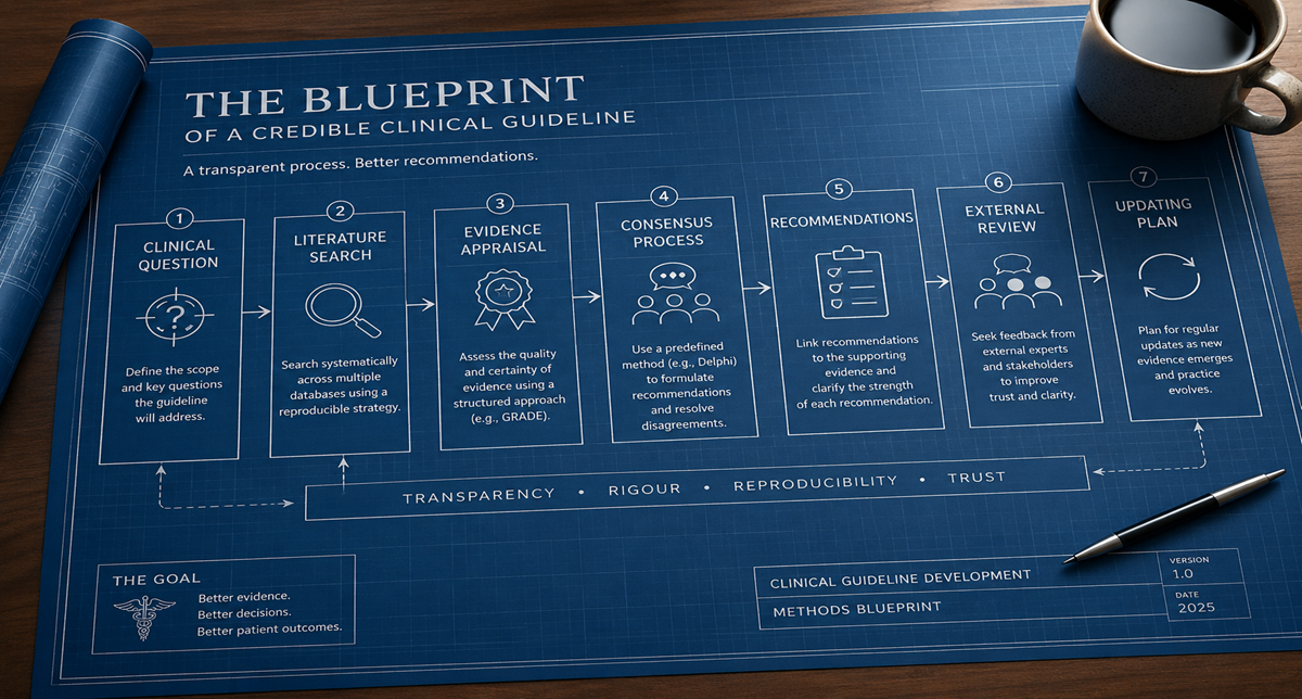 From Hippocrates to Delphi: A Practical Guide to Clinical Guideline Development Part 4: From Search Strategy to Submission - What a Credible Guideline Methods Section Actually Looks Like - banner image
