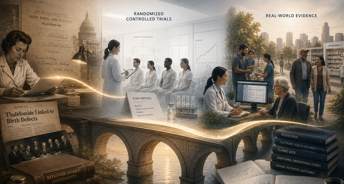 Banner Image depicting the history of Real World Evidence