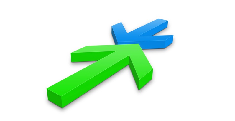 IMage of two arrows connecting head-on (convflict)