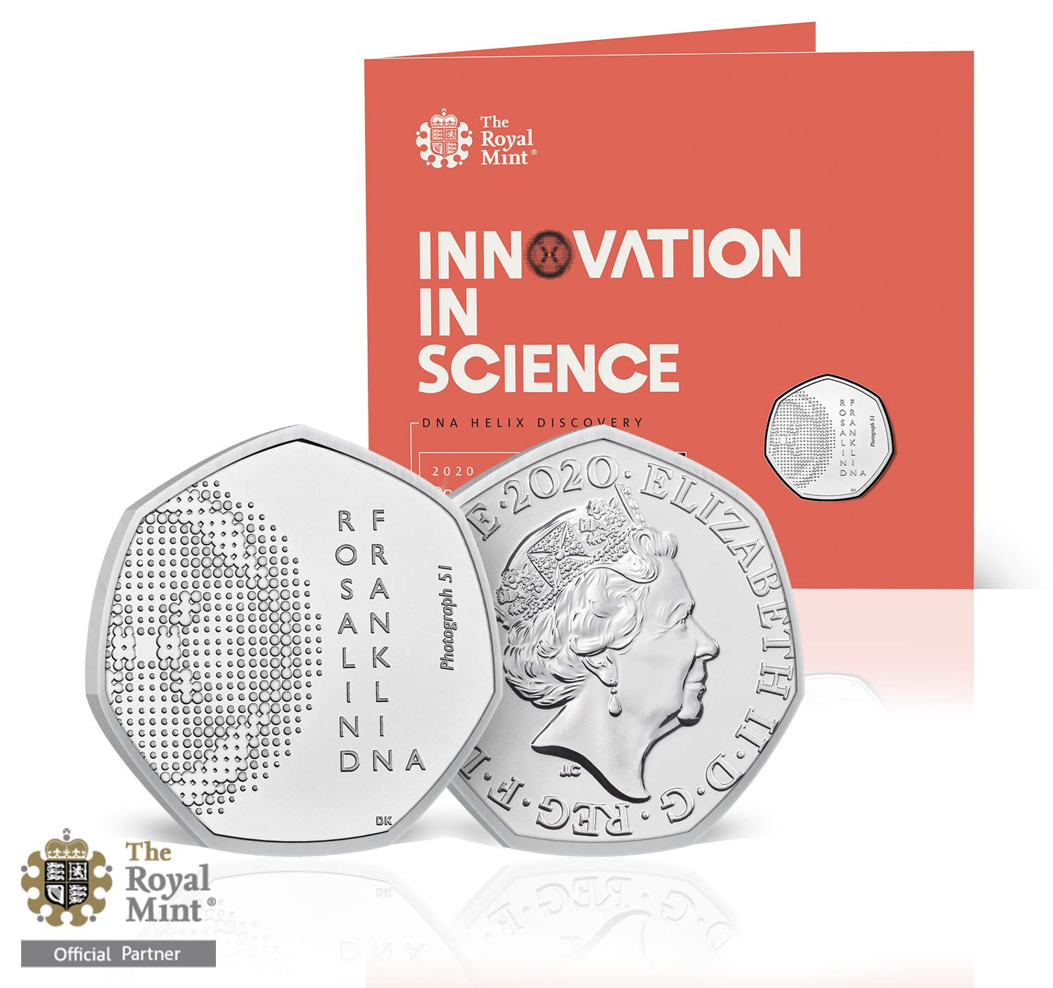 Image of scientist coins from the UK mint